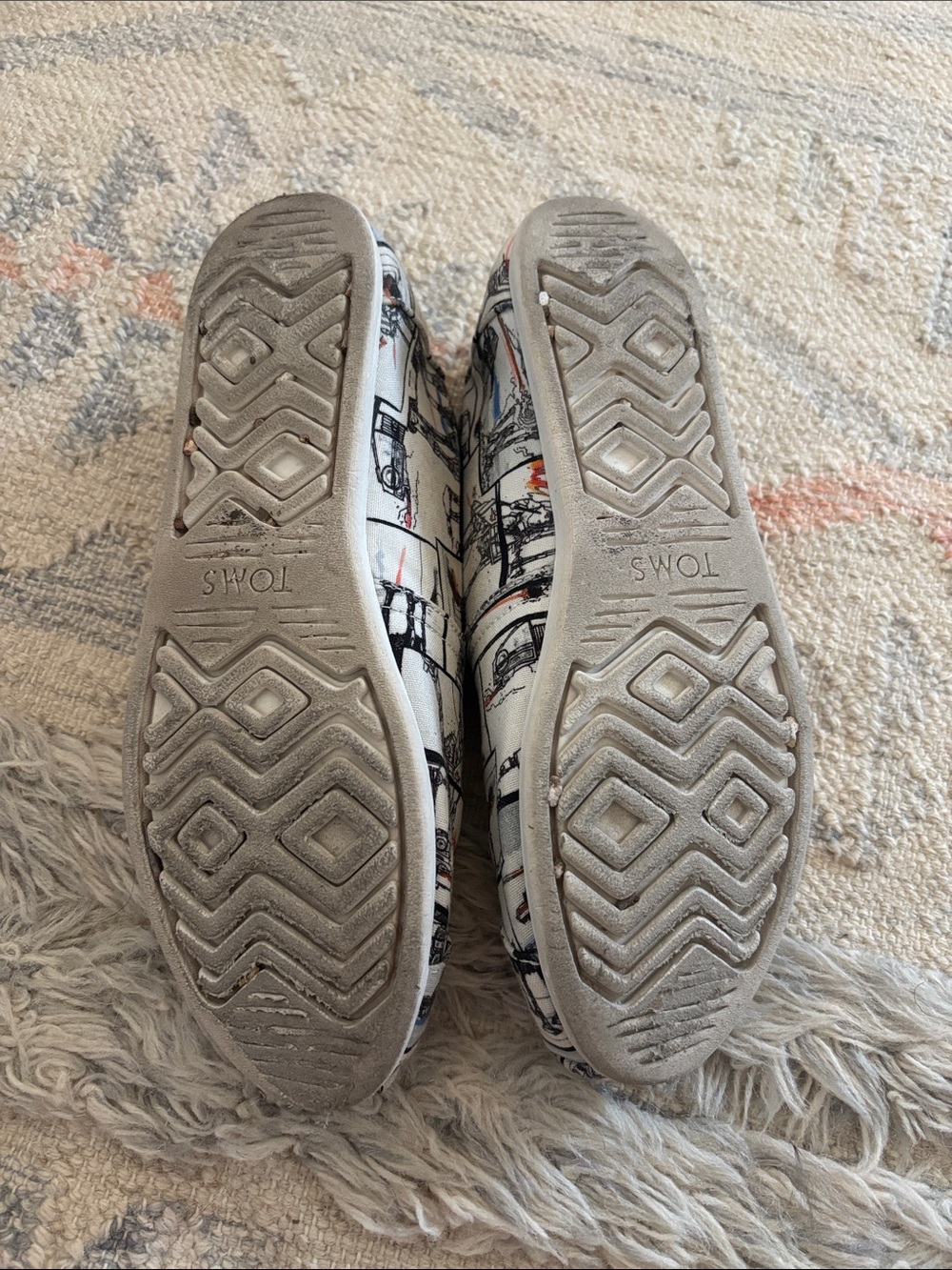 Star Wars AT-AT Toms Alpargata Canvas Shoes - White with Black Print - Picture 9 of 9